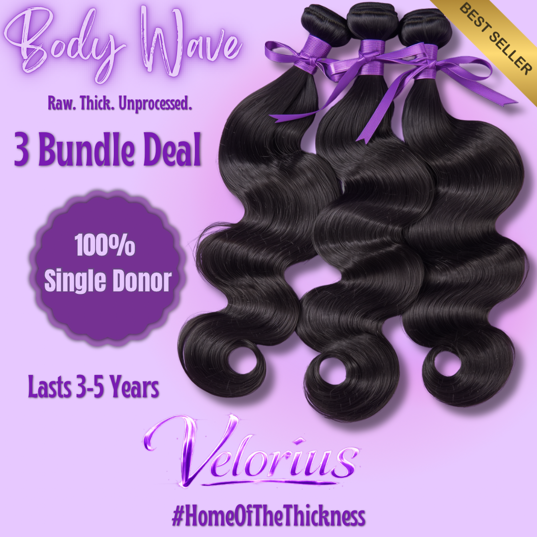 Velorius Collection Raw Natural Wave BUNDLE DEAL (3) PREORDER