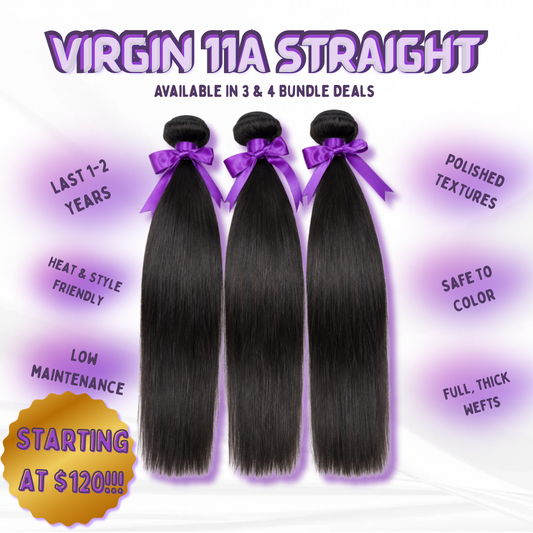 Grade 11A Virgin Vietnamese Straight 3/4 Bundle Deals STARTING AT 120