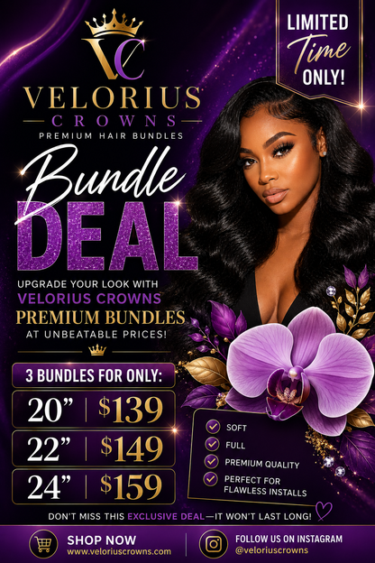 3 Bundles for $139 | Premium Virgin Vietnamese Hair (20"–24") | 2 Textures